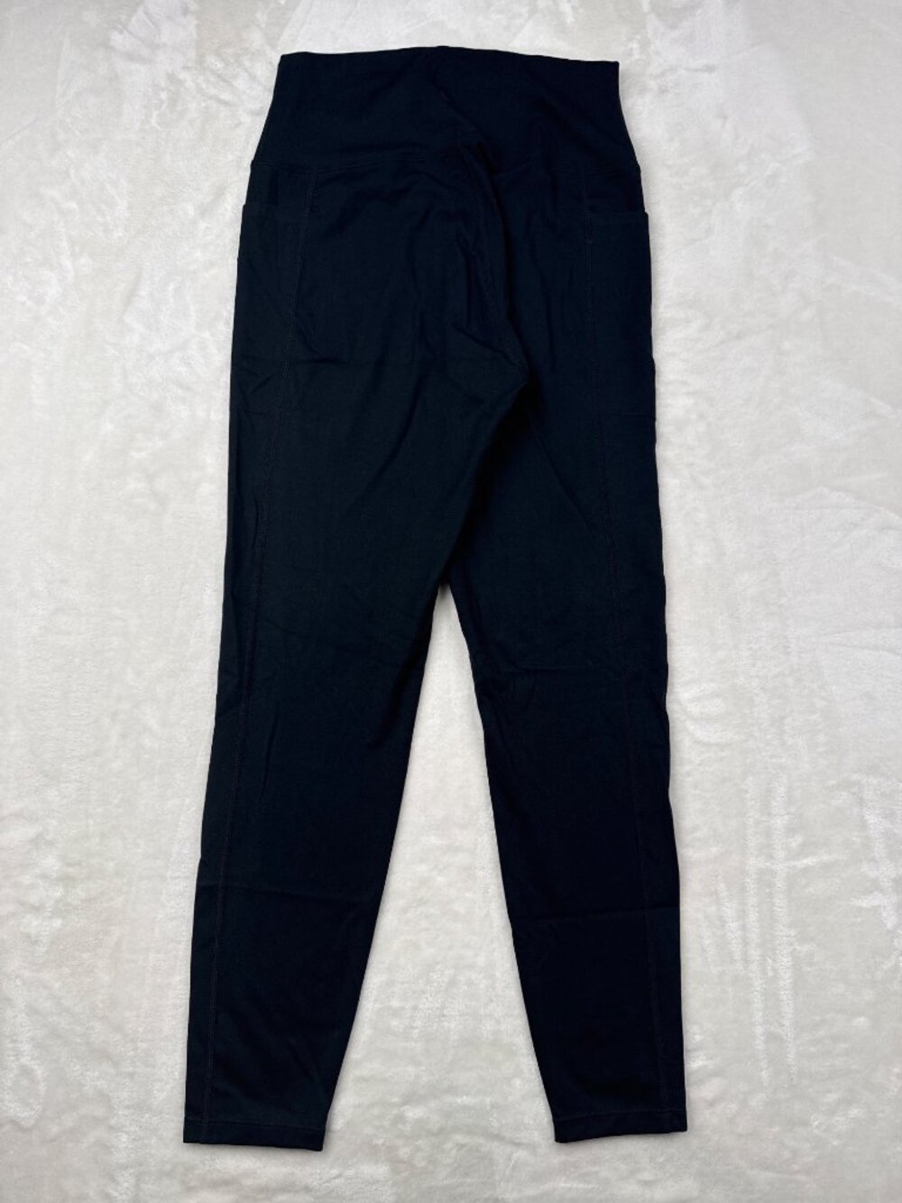 Danskin Womens Black High-Waisted Leggings M Nylon Spandex Pockets